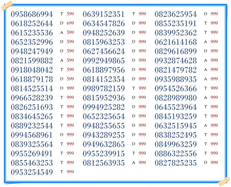 เติมเงิน เบอร์มงคล เบอร์สวย เบอร์หงส์ เบอร์มังกร ราคาถูก เริ่มต้น 599-