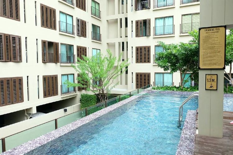 ให้เช่า Condolette Dwell Sukhumvit 26 ชั้น 1 ห้อง Duplex 1 ห้องนอน Pool Access ใกล้ BTS พร้อมพงษ์