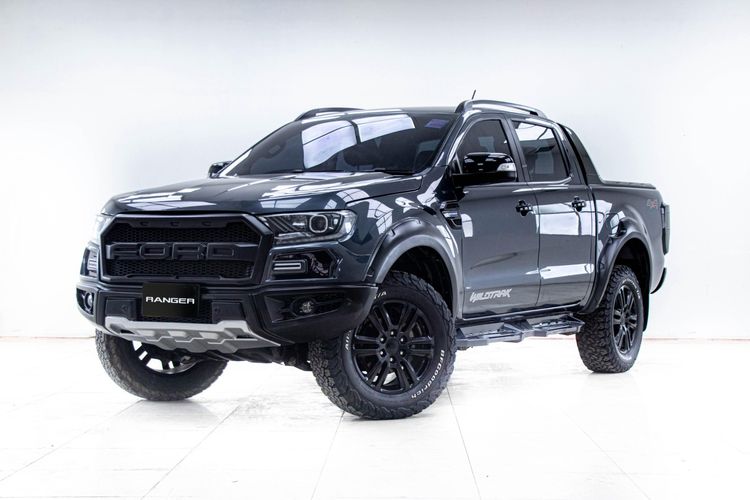 Ford Ranger 2021 2.0 Turbo Hi-Rider Wildtrak Pickup ดีเซล ไม่ติดแก๊ส เกียร์อัตโนมัติ ดำ