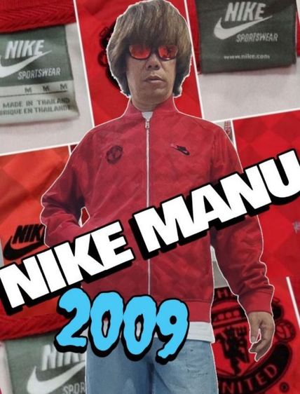 ชุดฟุตบอล Nike ผู้ชาย เสื้อวอร์ม MANU⚽💀ผีแดง2009