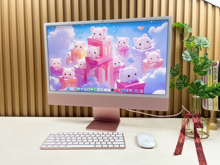 iMac 24-inch M1 2021 Ram8GB SSD256GB Pink CPU-8 Core , GPU-7 Core 2Ports  รูปที่ 2