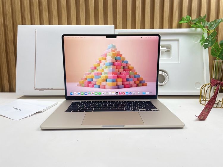 Apple แมค โอเอส 16 กิกะไบต์ อื่นๆ ไม่ใช่ MacBook Air 15-inch M4 2025 Ram16GB SSD256GB Starlight