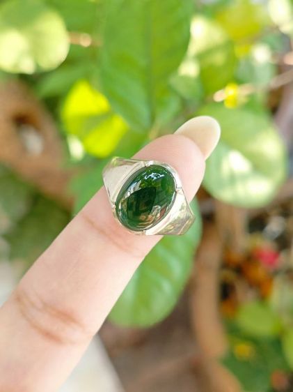 เงิน แหวนหยกพม่าแท้ JADEITE TYPE A