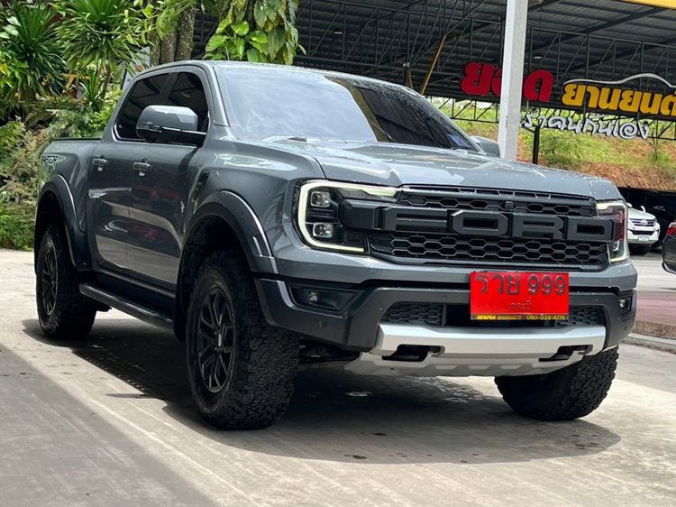 Ford Ranger 2022 Raptor 3.0L V6 Twin-Turbo EcoBoost 4x4 Pickup เบนซิน ไม่ติดแก๊ส เกียร์อัตโนมัติ เทา รูปที่ 3