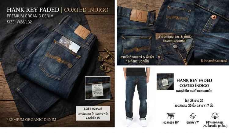 Nudie jeans deadstock (Rare) หมดแล้วหมดเลยปีเก่า ของใหม่ตามรูปครับ
