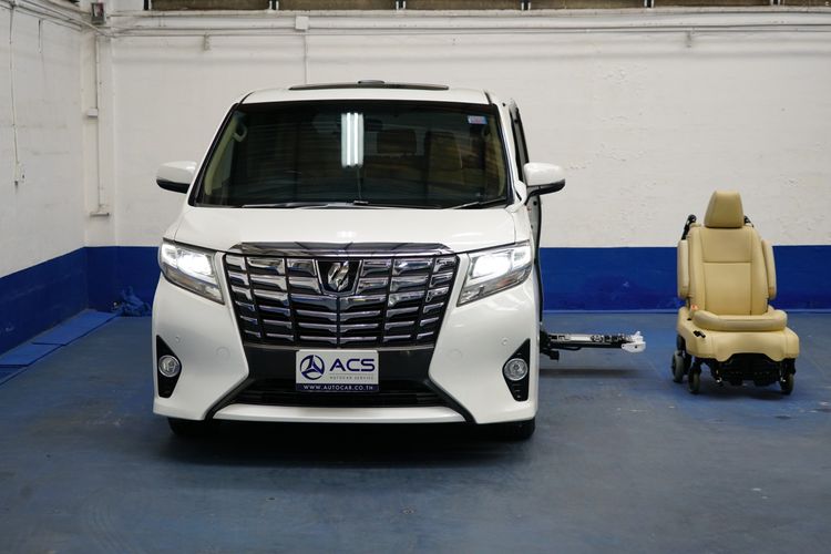 Toyota Alphard 2016 2.5 Welcab Van เบนซิน ไม่ติดแก๊ส เกียร์อัตโนมัติ ขาว รูปที่ 2
