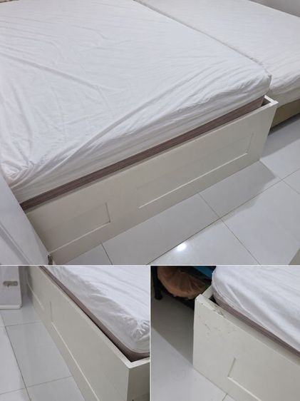 เตียงนอน+หัวเตียง 6 ฟุต IKEA รุ่น BRIMNES