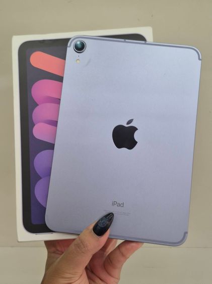 Apple 256 GB iPad mini 6 Wi-Fi + Cellular 256GB สี Purple เครื่องไทย  แบต 100 ครบกล่อง + ที่ชาร์จ