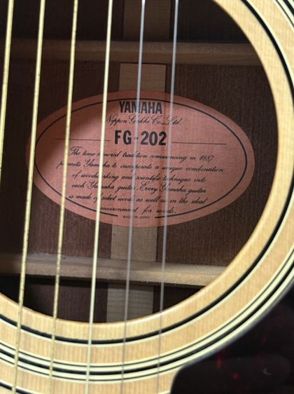 Yamaha FG-202 นัดรับ กทม บางพลี บางบ่อ สมุทรปราการ (Orange Label) Made in Japan แท้ ปี 1970 รูปที่ 7