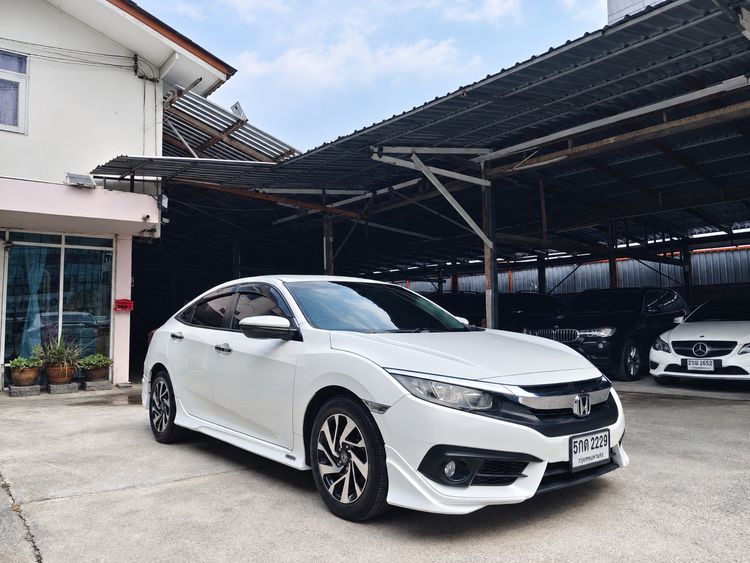 Honda Civic 2016 1.8 EL i-VTEC Sedan เบนซิน ไม่ติดแก๊ส เกียร์อัตโนมัติ ขาว