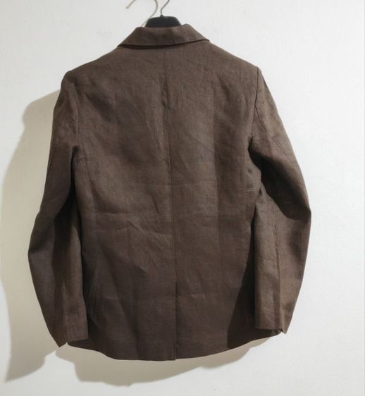 เสื้อเบลเซอร์สีน้ำตาลช็อกโกแล็ต ลินิน รูปที่ 8