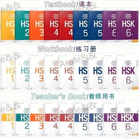 หนังสือเรียนภาษาจีน HSK Standard Course ระดับ 1–6 สั่งซื้อแยกเล่มหรือยกชุด