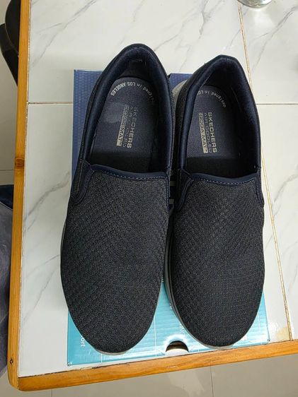 รองเท้าผ้าใบ UK 7.5 | EU 41 1/3 | US 8 น้ำเงิน Skechers สเก็ตเชอร์ส รองเท้าผู้ชาย Men GOwalk 7 Walking Shoes - 216646-NVY Air-Cooled Goga Mat