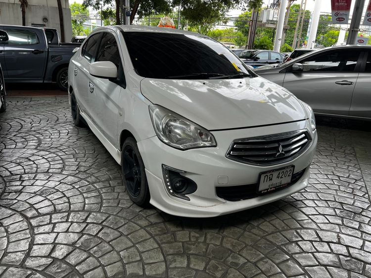 Mitsubishi Attrage 2014 1.2 GLX Sedan เบนซิน ไม่ติดแก๊ส เกียร์อัตโนมัติ ขาว
