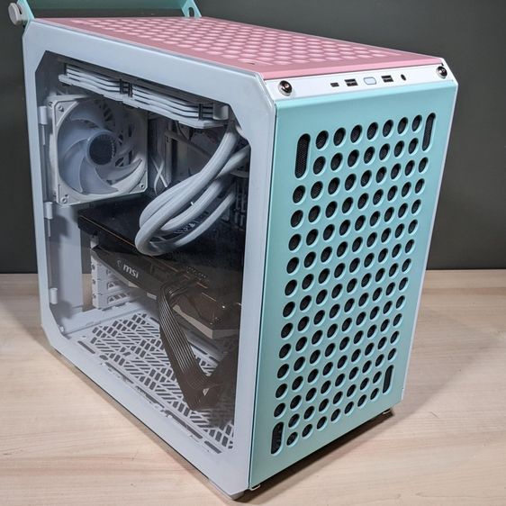 อุปกรณ์เกมส์ ขาย Cooler Master QUBE 500 Flatpack Macaron Editionราคา 3,000 บาท 💰ขายเคส Cooler Master QUBE 500 Flatpack Macaron Editionสี Macaron ขาว/ฟ้า/ช