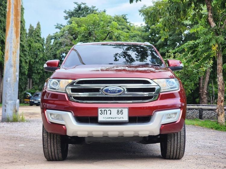 Ford Everest 2016 2.2 Titanium Utility-car ดีเซล ไม่ติดแก๊ส เกียร์อัตโนมัติ แดง