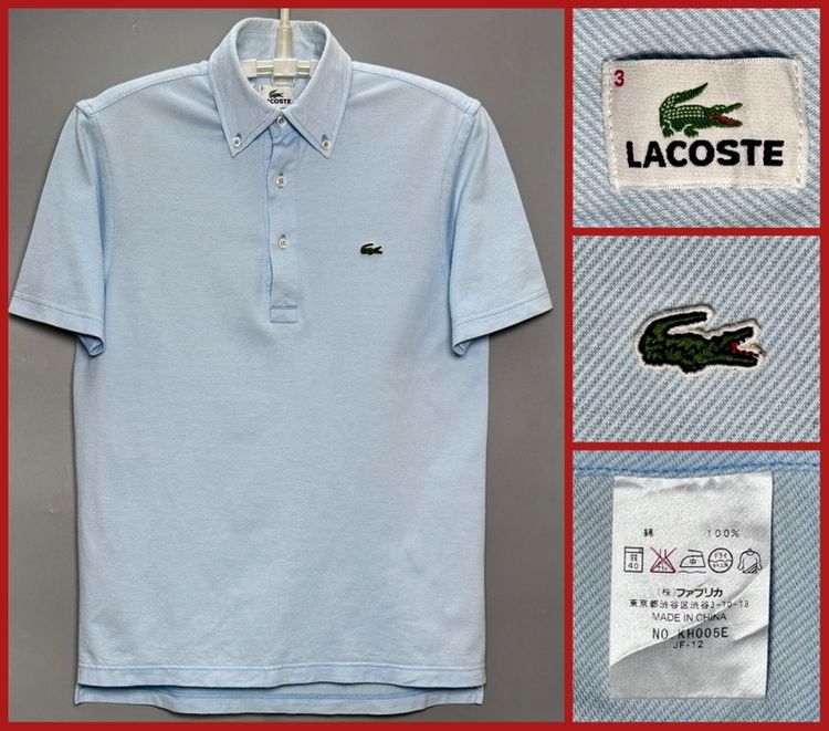 M ฟ้า แขนสั้น ⚠️รุ่นใหม่‼️เสื้อโปโล LACOSTE ของแท้ แบบสวยรุ่นหายาก