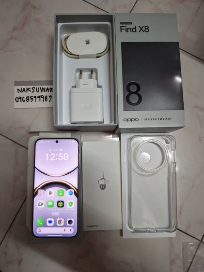 oppo find x8 สีเทา ความจำ 12/256gb ครบกล่อง ไร้รอย สภาพกริ๊ป ประกันจอ 5/6/70