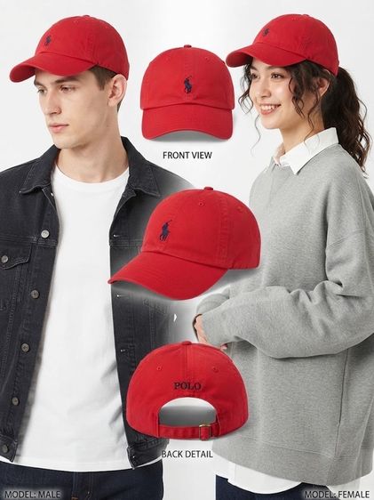 หมวกและหมวกแก๊ป หมวกแบรนด์แท้ 💯หมวกแก๊ป Polo Ralph Lauren แท้ 100% สีแดง สภาพนางฟ้า งานสวยกริ๊บ ราคารวมส่ง