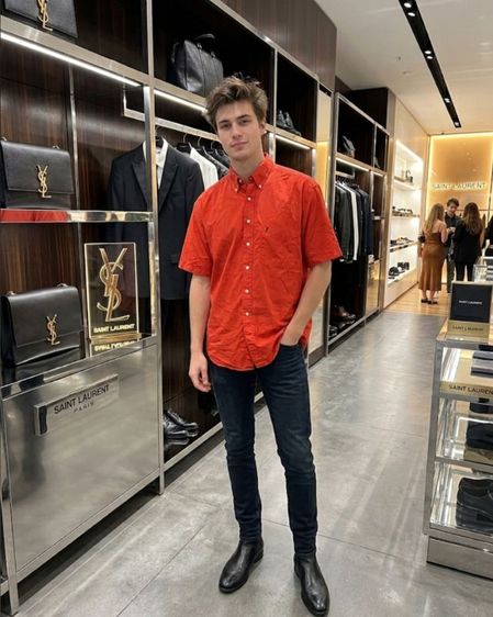 อื่นๆ เสื้อเชิ้ต ส้ม แขนสั้น YSL