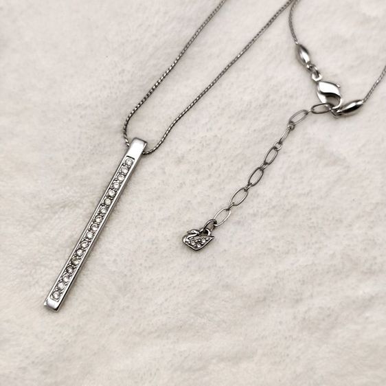 สร้อยคอและจี้ จิวเวอรี่ 🔖สร้อยคอ Swarovski แท้ จี้ทรงบาร์ (Bar Pendant) ฝังคริสตัลแถว สภาพสะสม สวยกริบ หายาก งานจากต่างประเทศ
